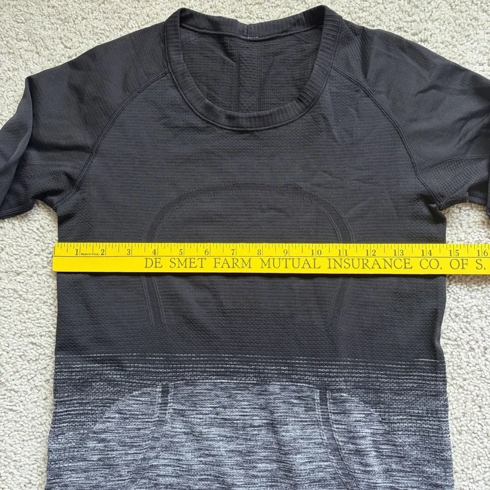 Lululemon Swiftly Tech Long Sleeve Shirt Women's Size 6 Black Gray